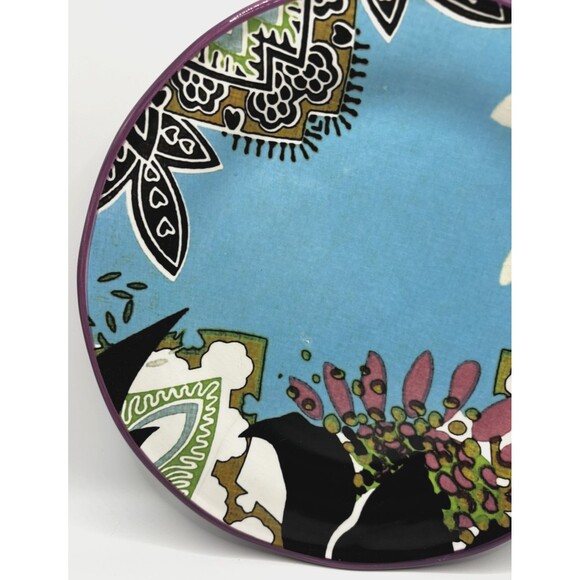 Tracy Porter Poetic Wanderlust Dinner Plates 11” Set of 2 Colorful Floral Boho - Picture 8 of 13